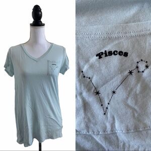 Michelle by Comune Pisces Zodiac Constellation Short Sleeve Tee Mint Size Medium
